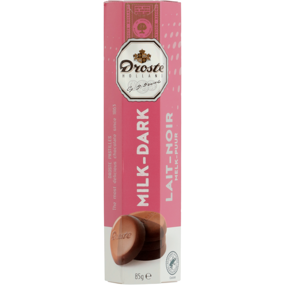 Droste Schokoladenpastillen Zartbitter-Vollmilch - Tee Zwanck